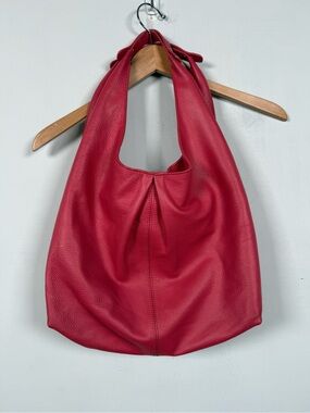 Lagging Hot Pink Leather Hobo Shoulder Bag, 100% Leather, Great Condition